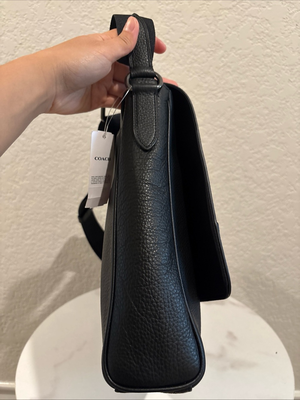 NWT Coach Houston Map Leather Bag, Gunmetal/BLACK, - Picture 9 of 12